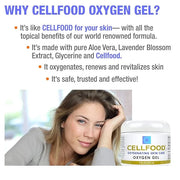 Cellfood Oxygen Gel - 2 oz, 2 Pack - Tightening and Firming Face Moisturizer - Aloe Vera, Lavender Blossom Extract, Glycer...