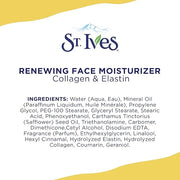 St. Ives Face Moisturizer Cream, Collagen and Elastin, Renewing Facial Moisturizer for Women, Paraben Free, Dermatologist ...