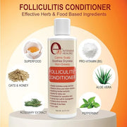 Folliculitis Treatment Hair Conditioner | Moisturize Sensitive Skin, Itchy, Dry Scalp & Damaged Hair Repair | Herbal Extra...