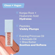 Kosas Wet Lip Oil Gloss - Hydrating Lip Plumping Treatment with Hyaluronic Acid & Peptides, Non-Sticky Finish (Exposed) - ...