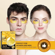 30 Pcs 24K Gold Under Eye Patches Kit, Collagen Golden Eye Mask for Puffy Eyes, Dark Circles, Women Travel Undereye Gel Pa...