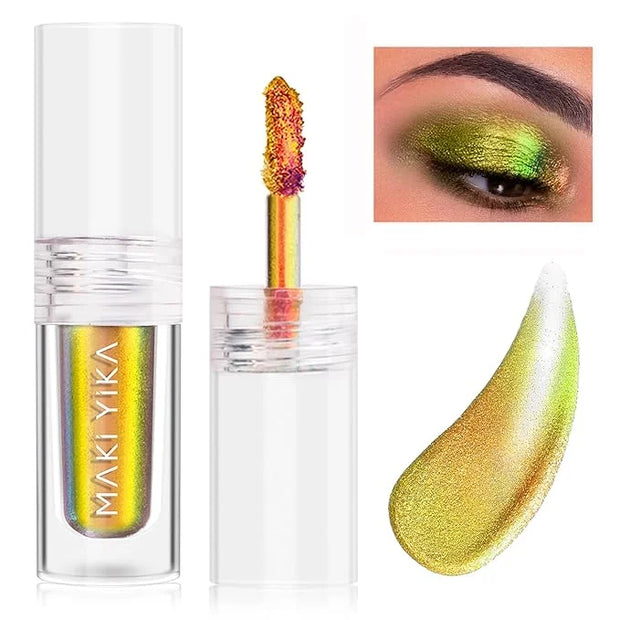 MAKI YIKA Liquid Eyeshadow Chameleon Metallic Eyeshadow Color Shifting Highly Pigmented Long Lasting With No Creasing Mult...