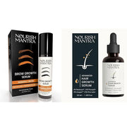 Nourish Mantra Eyebrow Growth Serum 10 ml and Advanced Hair Regrowth Serum 50ml - Product Image