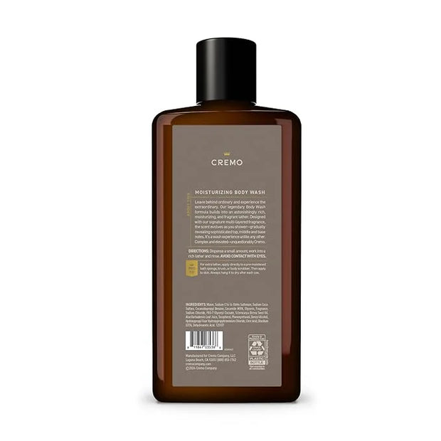 Cremo Body Wash Men, A Vintage Suede with Notes of White Moss and Rich Amber, 16 Fl Oz - Product Image