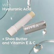 NIVEA Dewy Lip Balm with Hyaluronic Acid, Skin Care Gifts for Mom, Leaves Visibly Less Noticeable Lip Lines and No Waxy Fe...