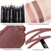 evpct Orchid Shimmer Cream Eye Shadow Brightener Sticks Set for Eyes, Orchid Shimmery Matte Pencil Eye shadow Applicator S...