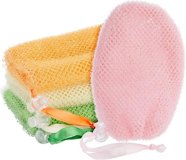 Juvale Soap Savers for Bar Soap with Drawstring Closure, Mesh Pouch for Exfoliating (4 Colors, 3.5 x 6 Inch) 4 Pack - Prod...