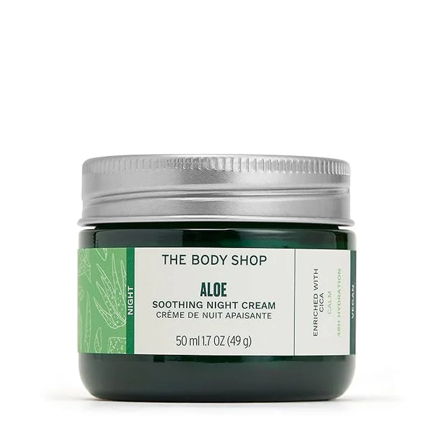 The Body Shop Aloe Vera Night Cream, For Sensitive Skin, Vegan, 50ml - Product Image