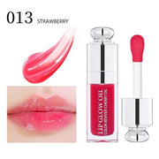 Hydrating Lip Glow Oil, Lip Oil Gloss Transparent Toot Tinted Nourishing Long Lasting Repairing Lightening Lip Lines (STRA...