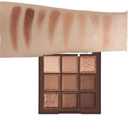 Neutral Brown Eye Shadow palette- Rose Gold Dark Brown Eyeshadow Palette Colorful 9 Colors, Matte Shimmer Highly Pigmented...
