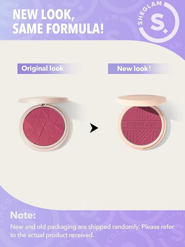 SHEGLAM Divine Flush Matte Blush Powder - Highly Pigmented, Non-Fading, Long Lasting Glowing Lightweight Natural Face Make...