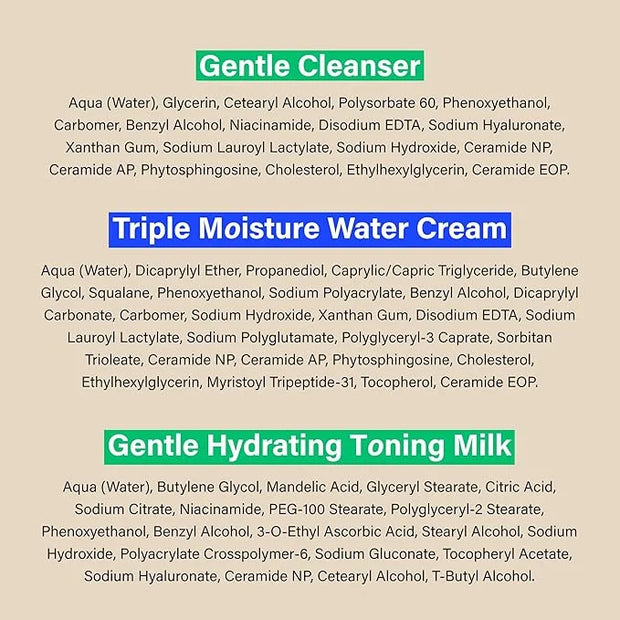 Coats Skinsentials Bundle – Cleanser 5 oz, Toner 4.2 oz & Moisturizer 2.5 oz – 3-Step Regimen Protects the Skin Barrier wi...