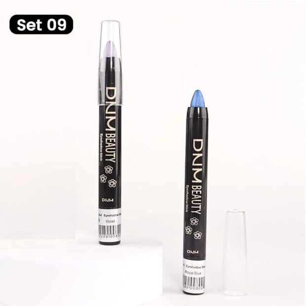 Kaely 2Pcs Cream Eyeshadow Stick Set for Eyes,Vioiet & Royal Blue Shimmer Pen,Eye Brightener Halloween Makeup,sombras para...