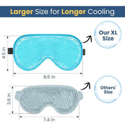 BeeVines Gel Eye Mask, 2 Pack XL Jumbo Size Cooling Ice Masks for Puffy Eyes for Men & Women, Cold & Warm Compress for Pos...