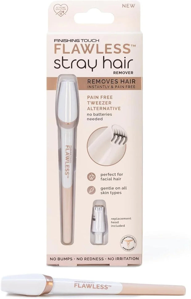 Finishing Touch Flawless Stray Hair Remover, Precise Micro-Blade Hair Removal Tool, Designed to Painlessly Cut Stray Hairs...