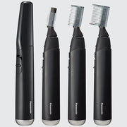 Panasonic Facial Hair Trimmer for Sensitive Skin, Unisex Detailer with Flexible Head, Gentle on Acne, Includes 2 Eyebrow A...