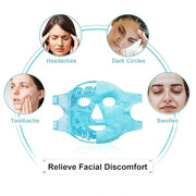 Cold Face Eye Masks Ice Face Mask Hot Cold Compress for Dark Circles, Puffiness, Migraines, Headache, Stress, Redness, Coo...