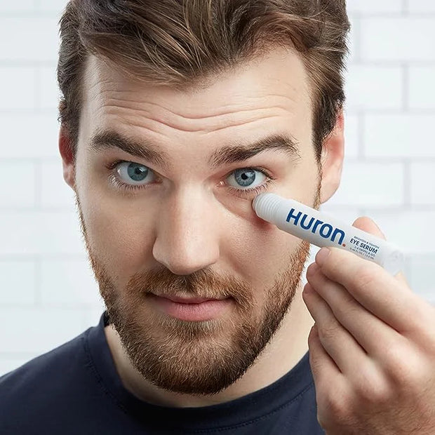 Huron Eye Serum - Men’s Eye Roller - Helps Alleviate Dark Circles, Fine Lines and Puffiness - Contains Niacinamide & Caffe...