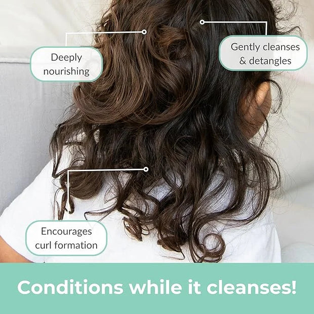 Love Ur Curls Kids - LUCK 2 in 1 Shampoo and Conditioner, Fragrance Free, Pediatrician Approved, Gentle Tear Free Unscente...