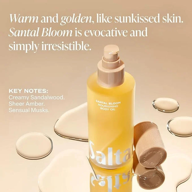 Saltair Body Oil. Luxurious Santal Bloom After Shower and Bath Oil Moisturizer for Women and Men. Botanical, Non-Greasy, a...
