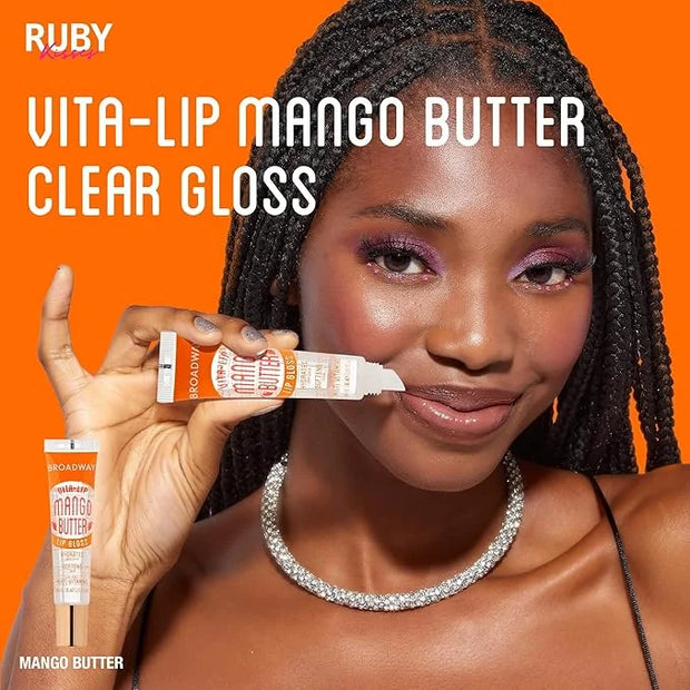 Ruby Kisses Broadway Vita-Lip Clear Lip Gloss (48 Pack), Ultra-Hydrating & Soothing Formula with Vitamins, High-Shine Non-...