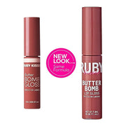 Ruby Kisses Lip Gloss Butter Bomb Gloss Non-Sticky Lip Gloss Vitamin E Natural Nude Lip Makeup - 7.8mL (0.26 US fl.oz) (Bl...