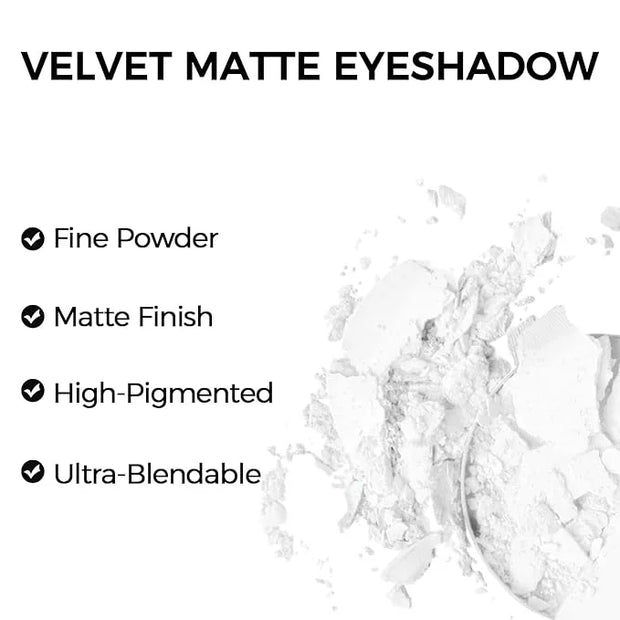 Erinde White Matte Eyeshadow Palette, Single White Pressed Powder Eye Shadow, Ultra-Blendable, Pigmented Color, Long Lasti...
