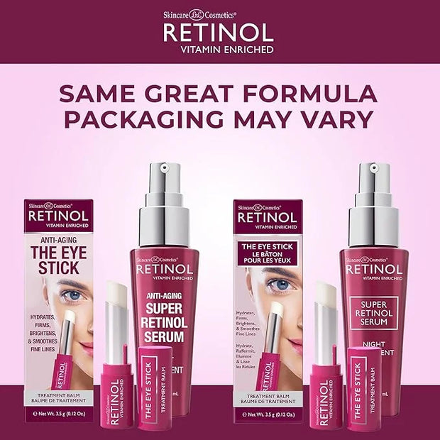 Retinol Anti-Aging Eye Stick – Hydrates, Firms, Brightens, and Smooths Fine Lines 6X Super Serum – Unique, Intensive Formu...