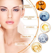Turmeric + Vitamin C Booster Eye Cream, Brightening and Hydrating Eye Cream, Dark Circle Relief, Elasticity Treatment, Gen...