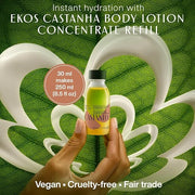 natura Ekos Castanha Body Lotion Concentrate Refill 30ml - Anti-Dryness - Deep Skin Hydration Moisturizer - Vegan Skin Car...