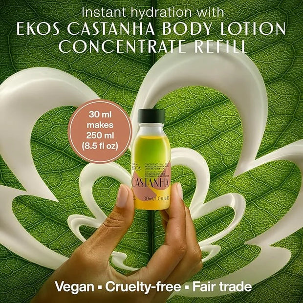 natura Ekos Castanha Body Lotion Concentrate Refill 30ml - Anti-Dryness - Deep Skin Hydration Moisturizer - Vegan Skin Car...