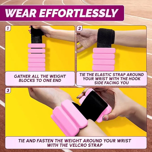 2Ct Ankle Weights for Women - Waterproof Ankle 2 Lbs - Product Image