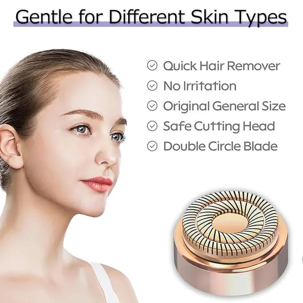 Gen 2 Replacement Heads for Flawless Facial Hair Remover, Shaver Pro Replacement Blades Heads Compatible with Finishing To...