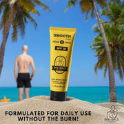 Bee Bald SMOOTH PLUS Head & Face Moisturizer with SPF 30 Sunscreen Lotion Protecting Skin From Harmful UVA/UVB Rays While ...