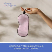 SLEEP & GLOW Silk Sleep Eye Mask Luxury Mulberry 22 Momme 100% Natural Triple Silk Blindfold with Adjustable Strap for Com...