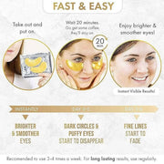 Gold Eye Mask Hydrating Moisturizing Gentle Moisturizing Improve Eye Dryness Eye Mask Patch - Product Image