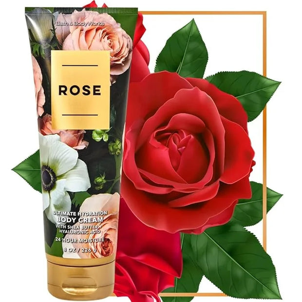 Bath and Body Works Rose Ultra Shea Body Cream 8 Ounce Medern Delicate - Product Image
