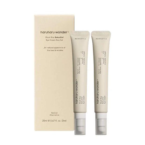 HARUHARU wonder Black Rice Bakuchiol Eye Cream 0.67 fl.oz (Pack of 2) | Wrinkle Care, Natural Retinol Alternative | Cruelt...