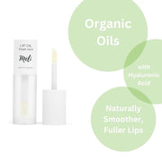 MÈLI Organic Lip Oil with Hyaluronic Acid | Clear Non-Sticky, Natural Lip Gloss, Moisturizing, Revitalizing and Rejuvenati...