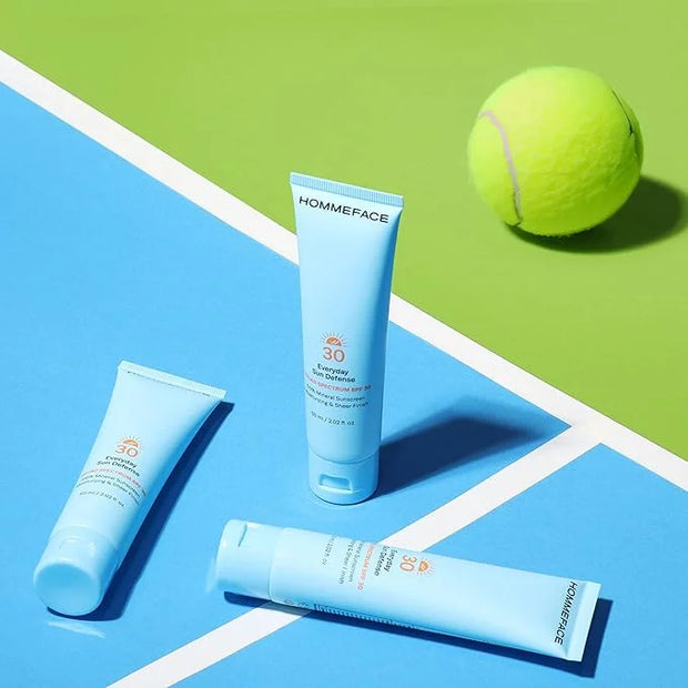 HOMMEFACE Everyday Sun Defense Broad Spectrum SPF 30 - Daily Mineral Face Moisturizer, Facial Sunscreen Lotion, Reef-Safe,...