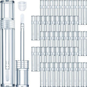 Hsei 100 Pcs Clear Lip Gloss Tubes 5 ml Empty Bulk Wand Balm Containers With Lids Cosmetic Bottles With Rubber Stoppers fo...