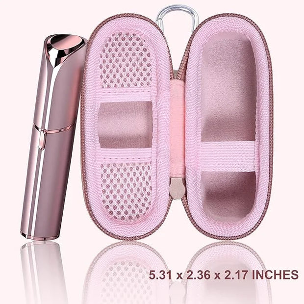 co2CREA Hard Case and Replacement Head Compatible with Finishing Touch Flawless Facial Hair Remover Electric Face Razor fo...