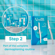 Gillette Venus Dermaplaning Tool, 2 Blade Refills, Exfoliating Face Razors for Women, Eyebrow and Facial Dermaplane Razor ...