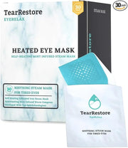 TearRestore Heated Eye Mask | EyeRelax Mint-Infused Warm Compress for Dry Eyes | Self Heating Steam Eye Mask for Stye Eye ...