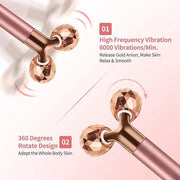 2-in-1 Face Massager Roller Electric Face Roller, 3D Roller and Crescent-Shape Face Massager Kit for Face Skin Care Tools ...
