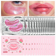 30 Pairs Lip Mask & Eye Mask,Under Eye Patches For Reducing Fine Lines & Dark Circles,Moisturizing Lip Spa Daily Labial Ma...