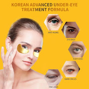 Under Eye Patches for Puffy Eyes Treatment 30 Pairs, 24K Gold Under Eye Masks for Dark Circles and Puffiness, Eye Gel Pads...