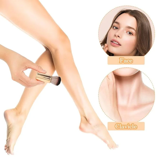 Self Tan Brush Soft Body Makeup Brush Portable Self Tanning Brush Self Tanner Face Brush Kabuki Foundation Brush for Body ...