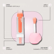 SARELLY CREATIVO LAB | Makeup Set Clear Lip Gloss + Shimmer and Shine | Beauty Vegan Skincare Make Up - Trending Lip Makeu...