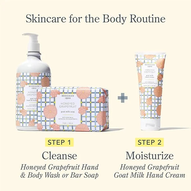 Beekman 1802 Pure Goat Milk Hand Cream, Honeyed Grapefruit - Scented - 2 oz - Moisturizing Lotion for Dry Skin - Anti-Agin...